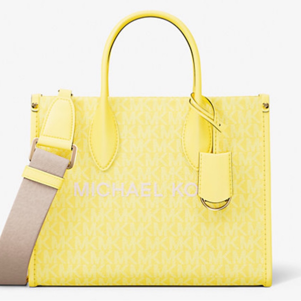 Michael Kors Mirella Yellow Satchel with Detachable Strap NEW🌼🌼
